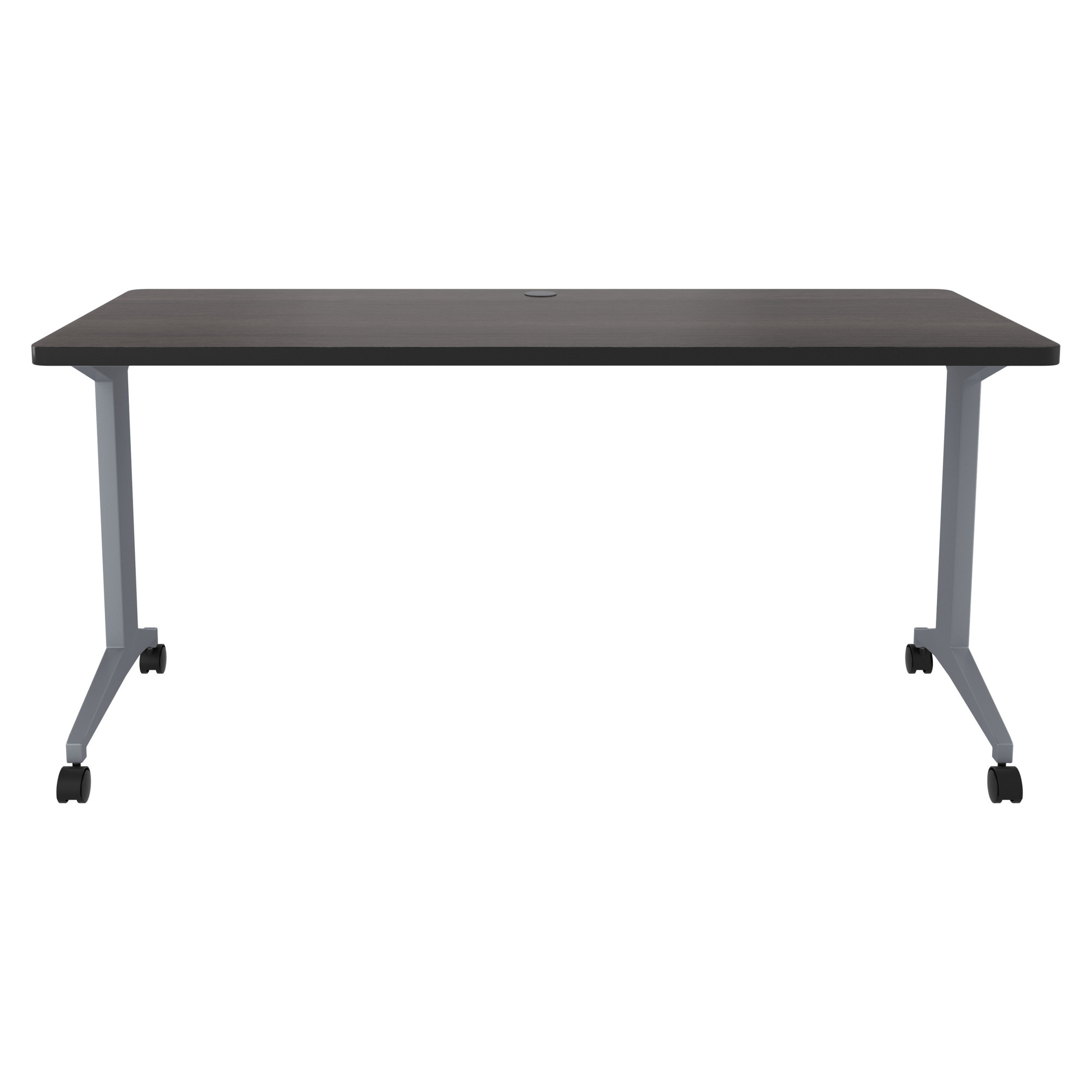 Hirsh Industries, T-Leg Table Desk with Rounded Corner T-Mold Top, Width 60 in, Height 28.75 in, Depth 24 in, Model# 24374